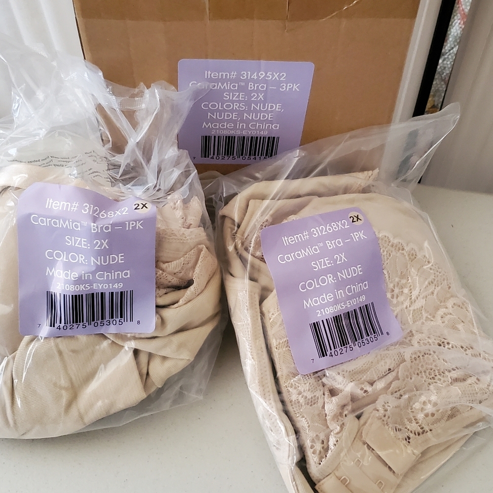 Size 2x never worn beige Cara Mia bras 3